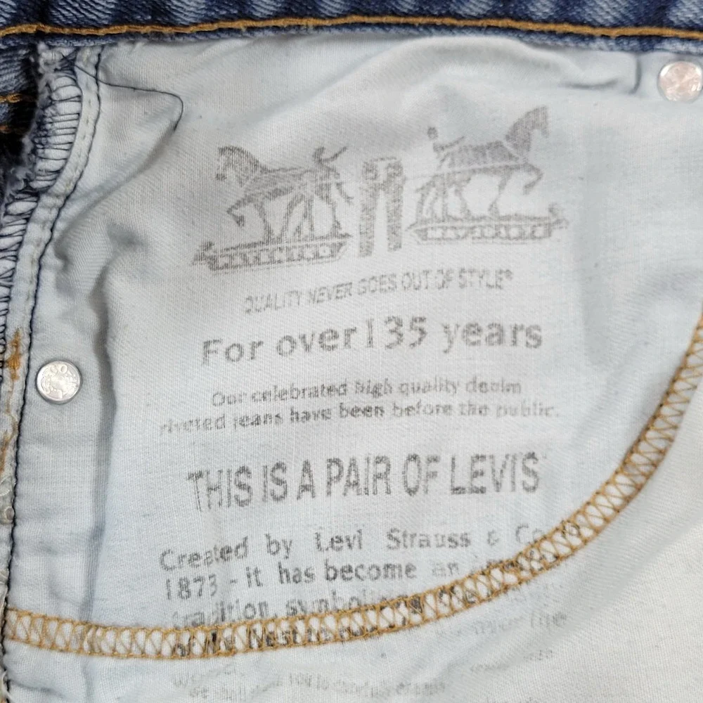 Levi's 505 Regular Fit Jeans Mens 33x34 Blue Excellent Straight Leg‎ Denim